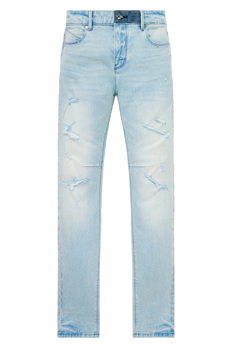 Bryant Ripped Skinny Jeans, Main, color, SOFT HORIZON SIDE CROSS