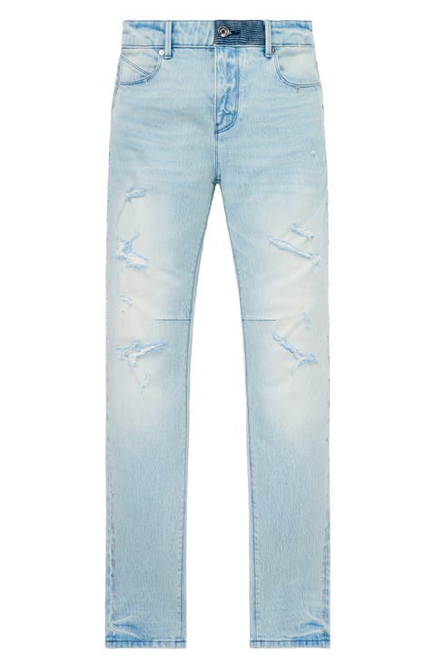 Bryant Ripped Skinny Jeans (Soft Horizon Side Cross)