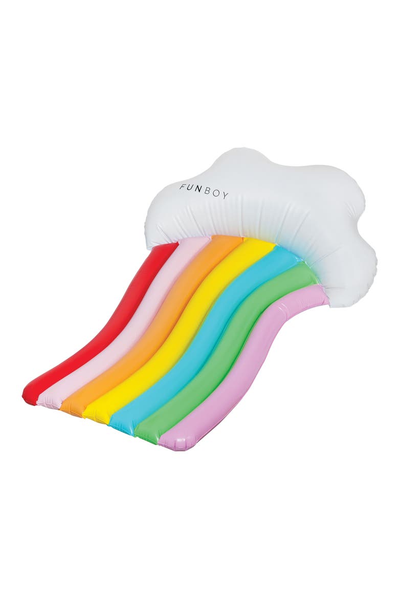Rainbow Cloud Lounger Pool Float, Main, color, MULTI
