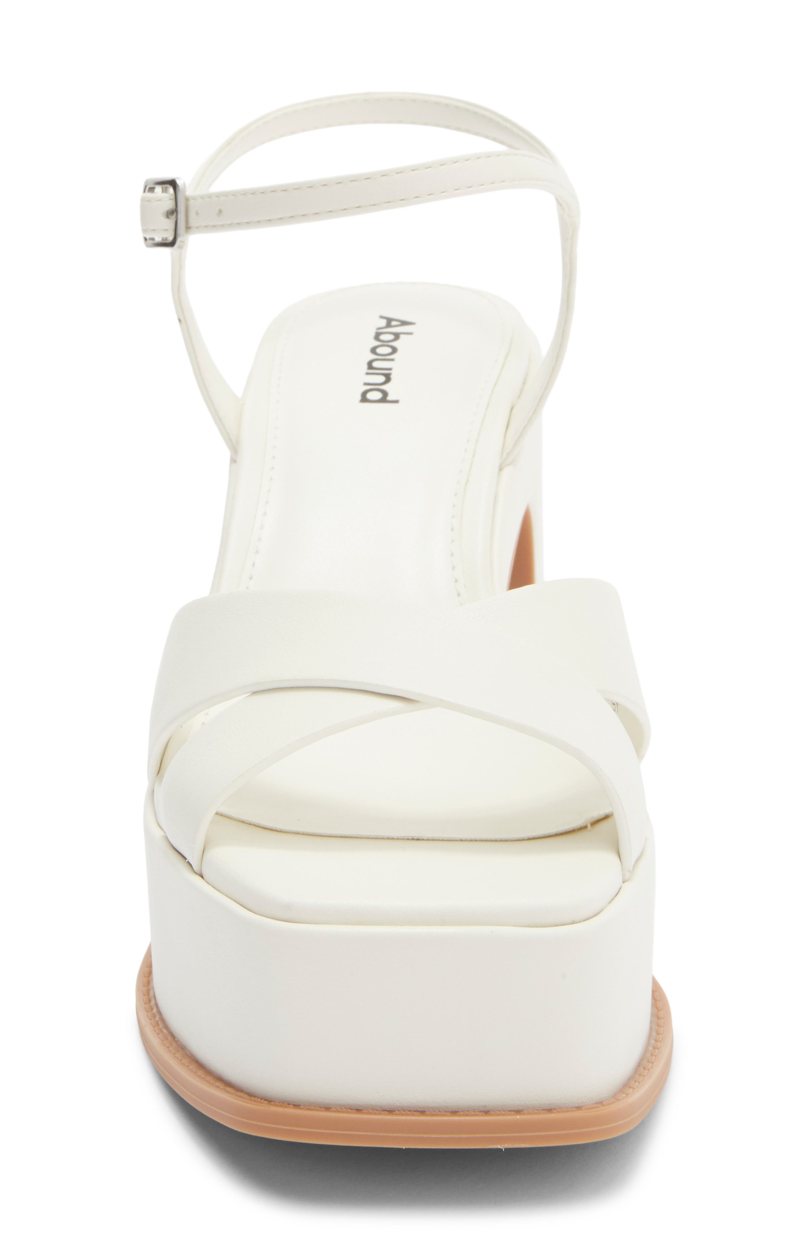 Abound Denver Platform Block Heel Sandal, Alternate, color, Ivory Cream