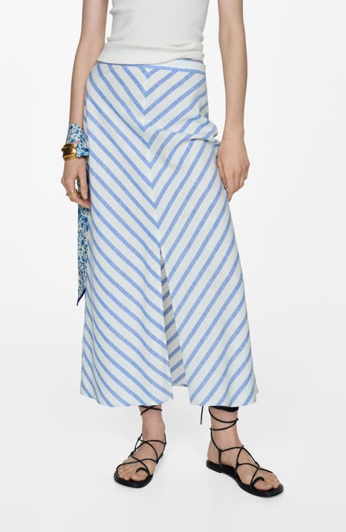 Mango Print Front Slit Skirt