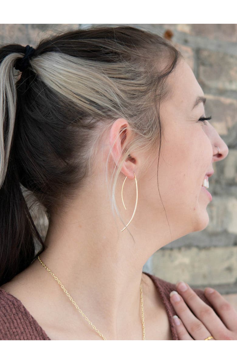 Fair Anita Elegant Curve Drop Earrings, Alternate, color, Silver