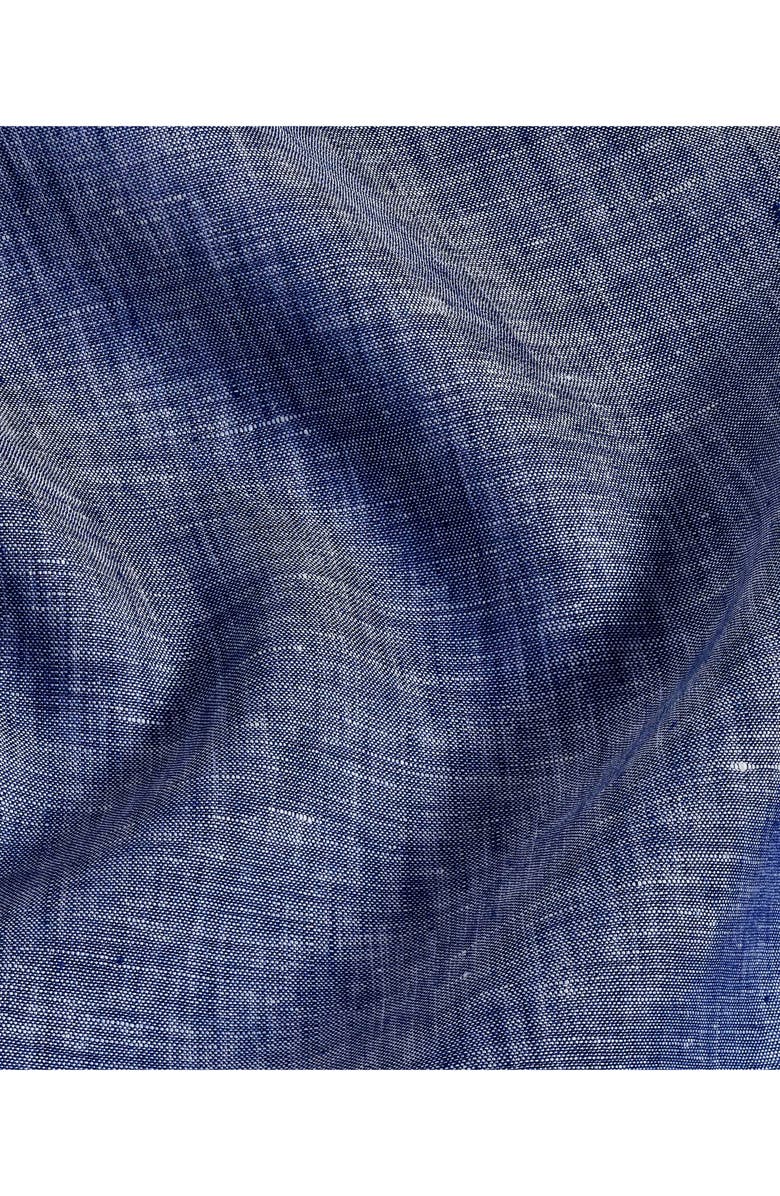 David Donahue Trim Fit Linen Dress Shirt, Alternate, color, 