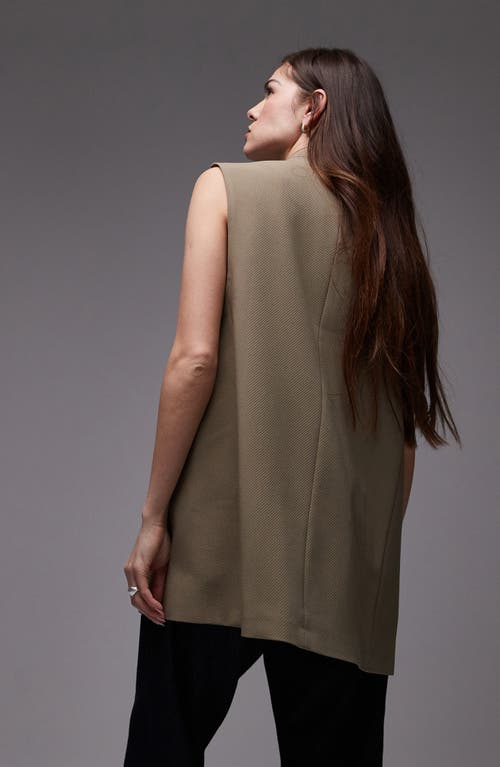 Topshop Chuck On Sleeveless Blazer