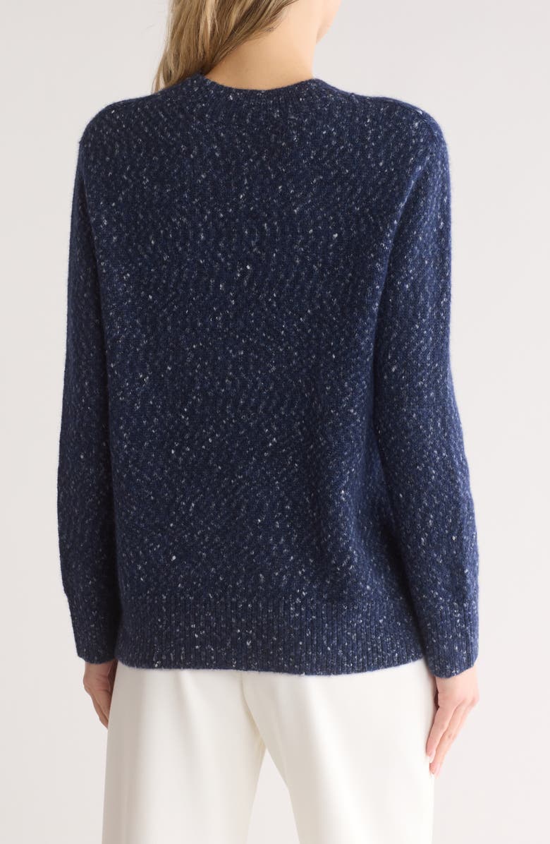 Vince Textured Crew Sweater, Alternate, color, Navy