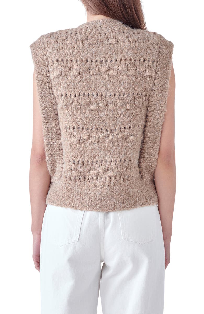 English Factory Textured Sweater Vest, Alternate, color, 
