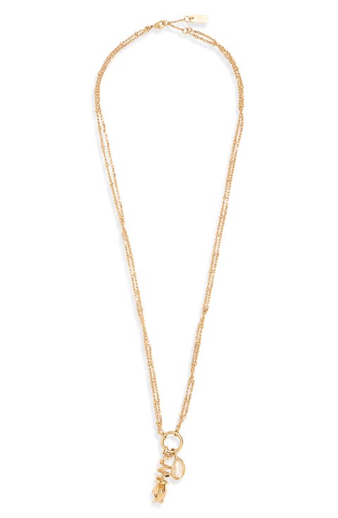 Tulip Imitation Pearl Pendant Necklace