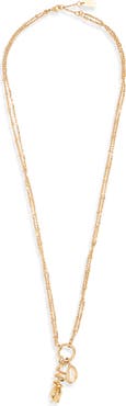 Chloé Tulip Imitation Pearl Pendant Necklace