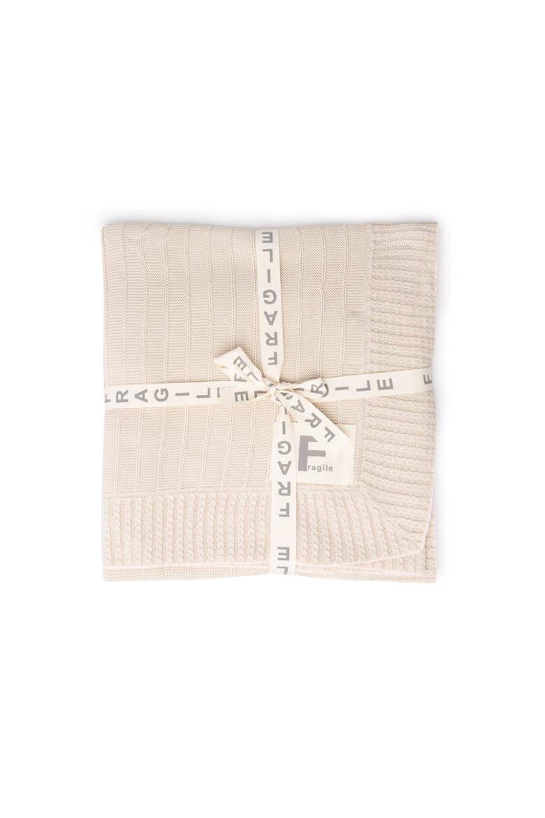 Girl Knit Blanket, Main, color, Sand/Pink