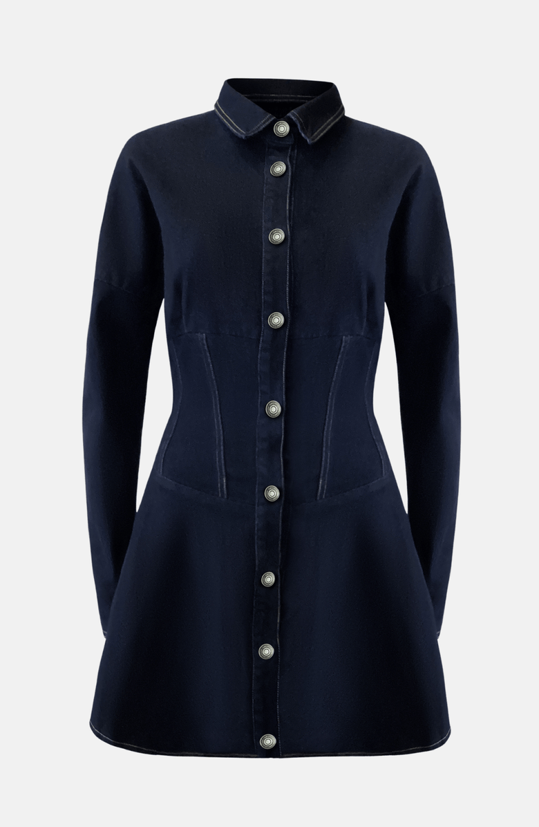 OW Collection ELLA Denim Dress, Alternate, color, Dark Wash