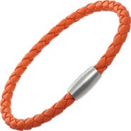 Jan Leslie Woven Leather Bracelet with magnetic closure