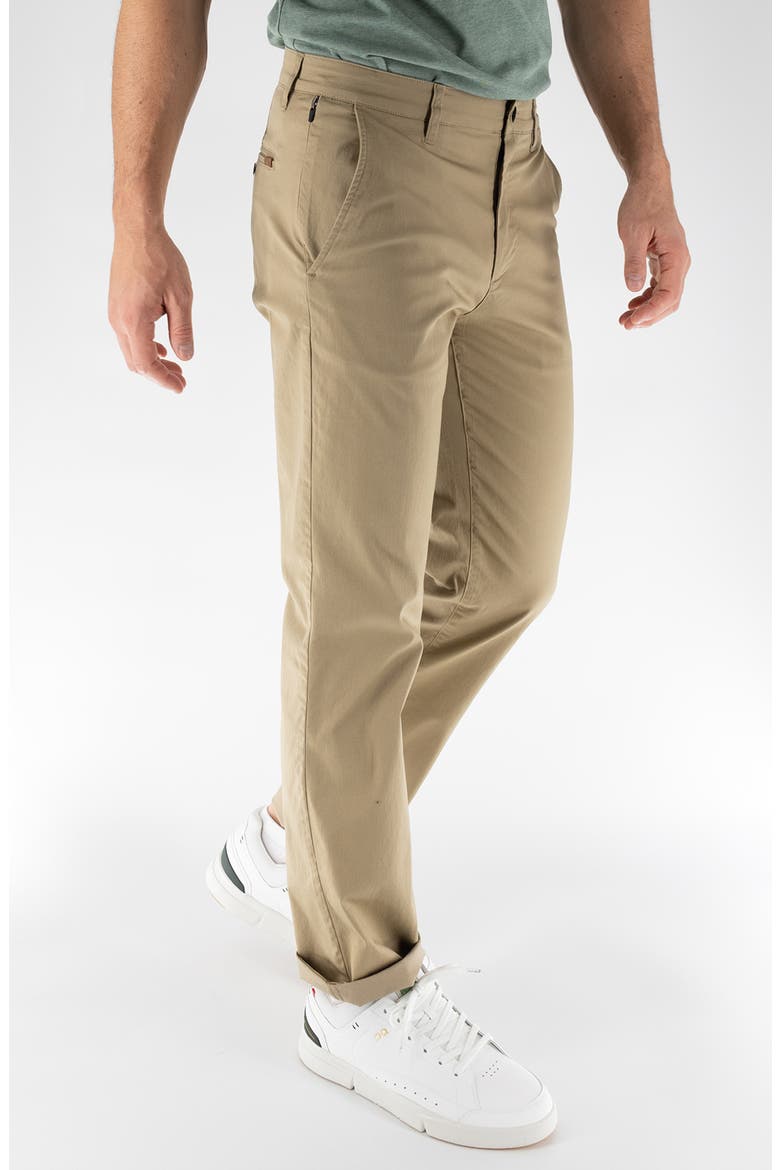 Maneuver Slim Straight Leg Performance Twill Pants, Alternate, color, MEDIUM BEIGE/ KHAKI