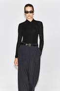 COS Wrap-over Merino Wool Top