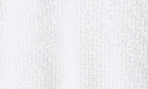 Canali Short Sleeve Textured Cotton & Modal Polo Sweater In White