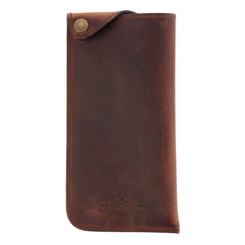 Doyle  Horse Leather Snap Closure Glass Case