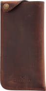 Trafalgar Doyle Horse Leather Snap Closure Glass Case
