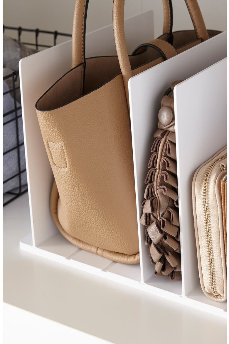 Set of 2 Handbag Organizers, Alternate, color, WHITE