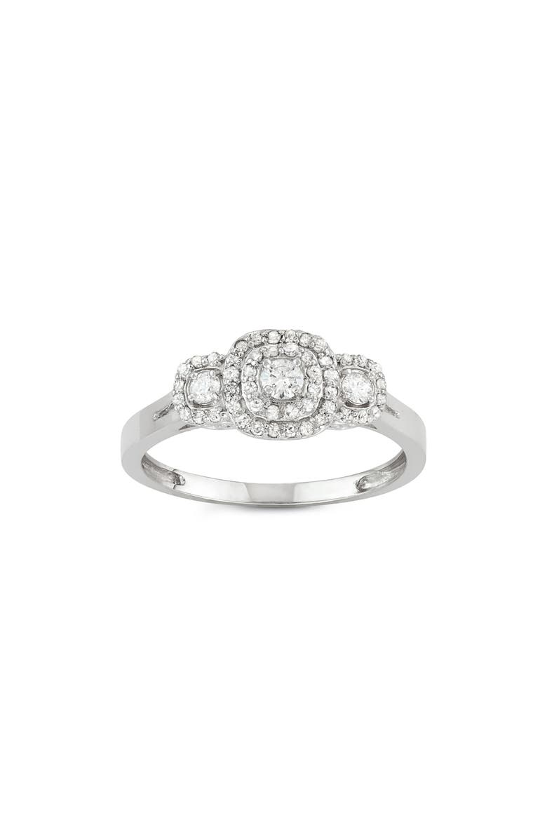 FZN 10K White Gold Diamond Ring - 0.46ct., Main, color, White
