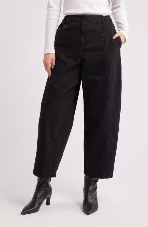 Balloon Cotton Twill Pants