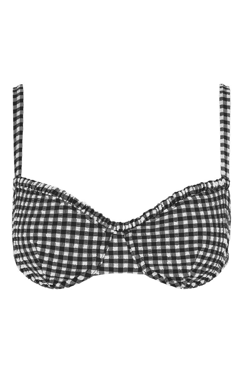 Onia Marilyn Underwire Bikini Top, Alternate, color, Black/White