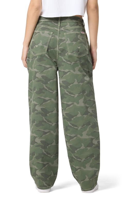 Hudson Jeans Camo High Rise Barrel Jeans In Multi