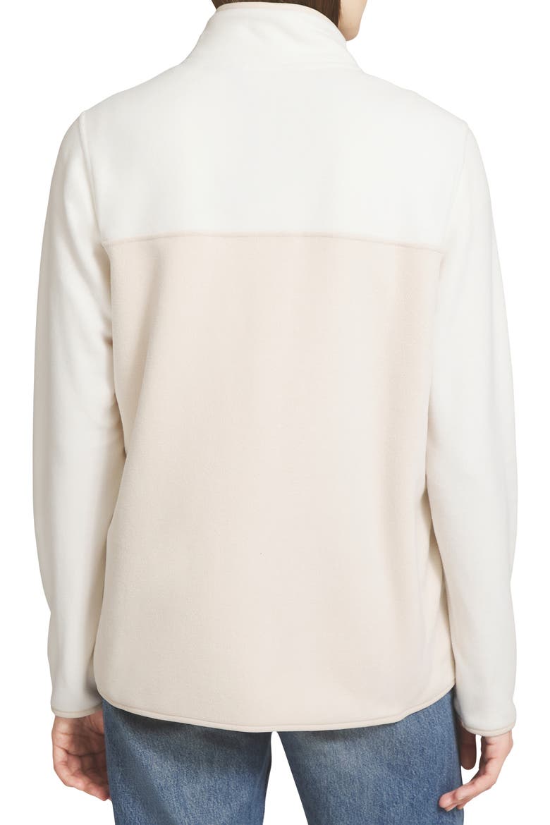 Colorblock Fleece Insulated Pullover Jacket, Alternate, color, BEIGE