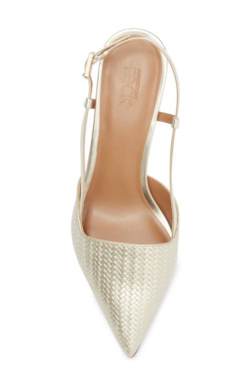Nordstrom Rack Palmer Singback Pump In Gold Metallic