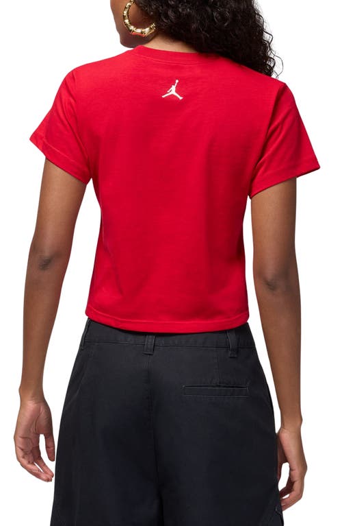 Jordan Brooklyn Puffy Graphic Tee In Red