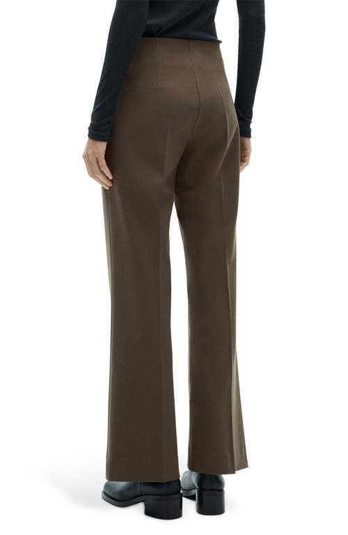 Mango Flare Pants In Medium Brown