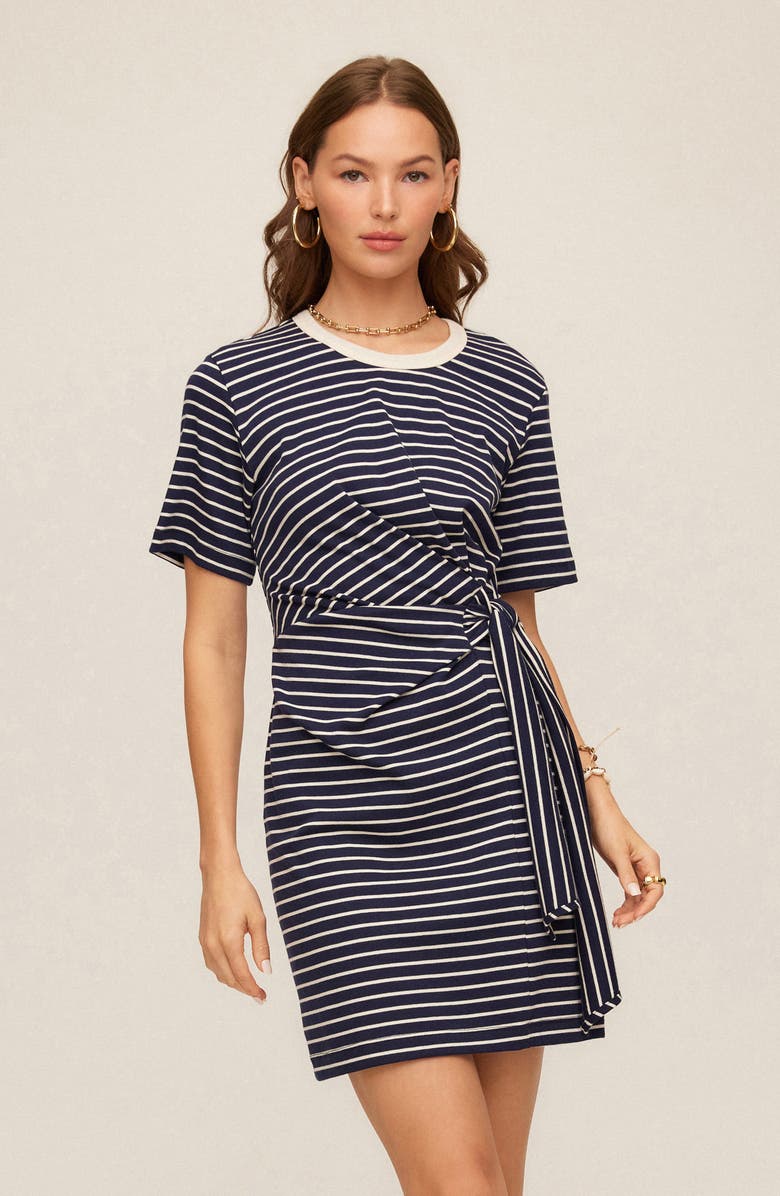 FIFTEEN TWENTY Darla Side Knot T-Shirt Dress, Alternate, color, 