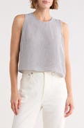 Renee C Stripe Sleeveless Cotton Top