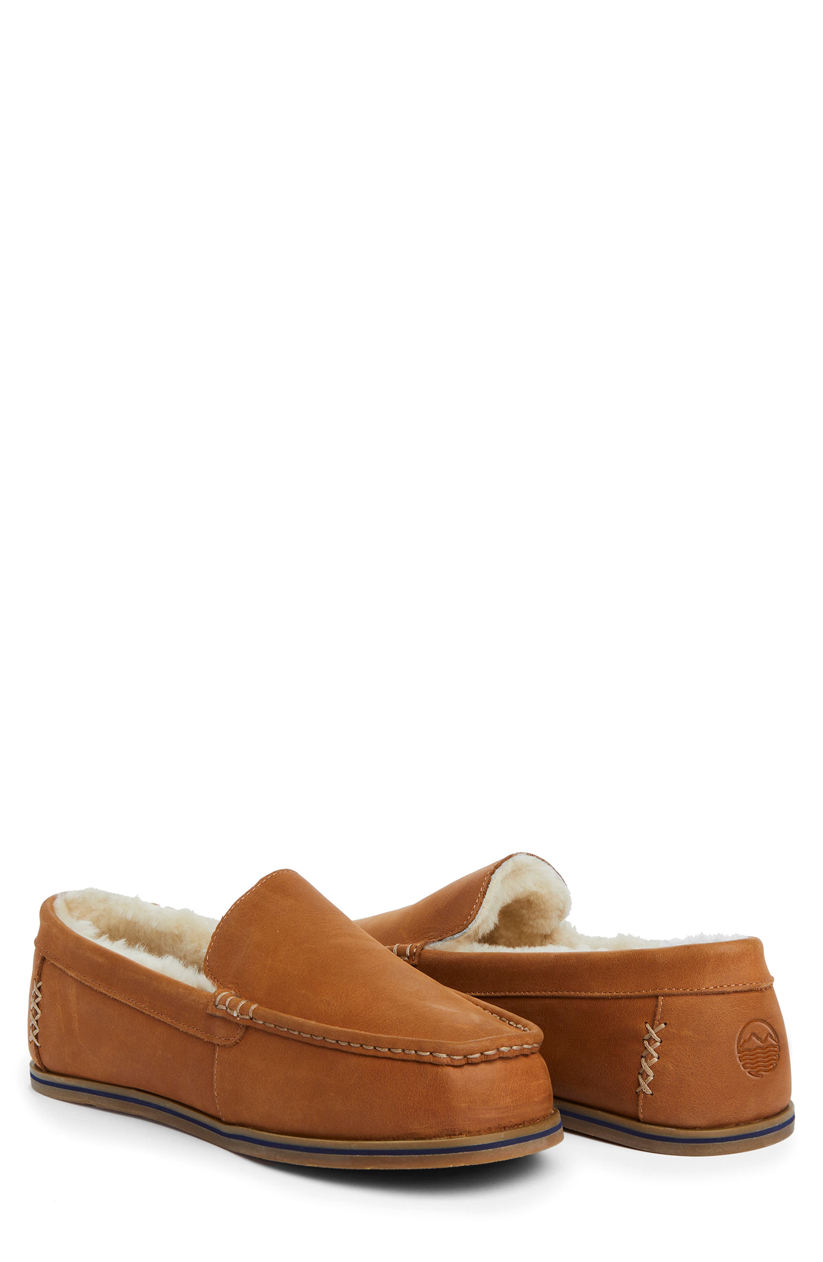 hari mari Hacienda LX Genuine Shearling Lined Slipper, Alternate, color, Chestnut