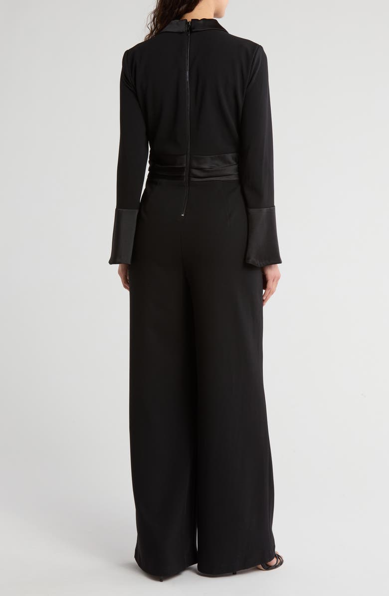 DKNY Long Sleeve Tuxedo Jumpsuit, Alternate, color, 