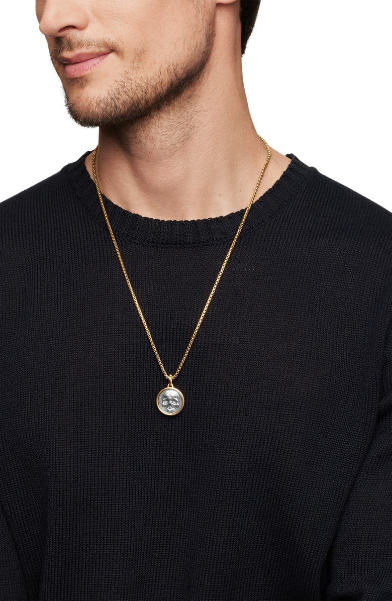 David Yurman Life & Death Duality Amulet in Sterling Silver with 18K Yellow Gold, Alternate, color, Sterling Silver With 18K Gold