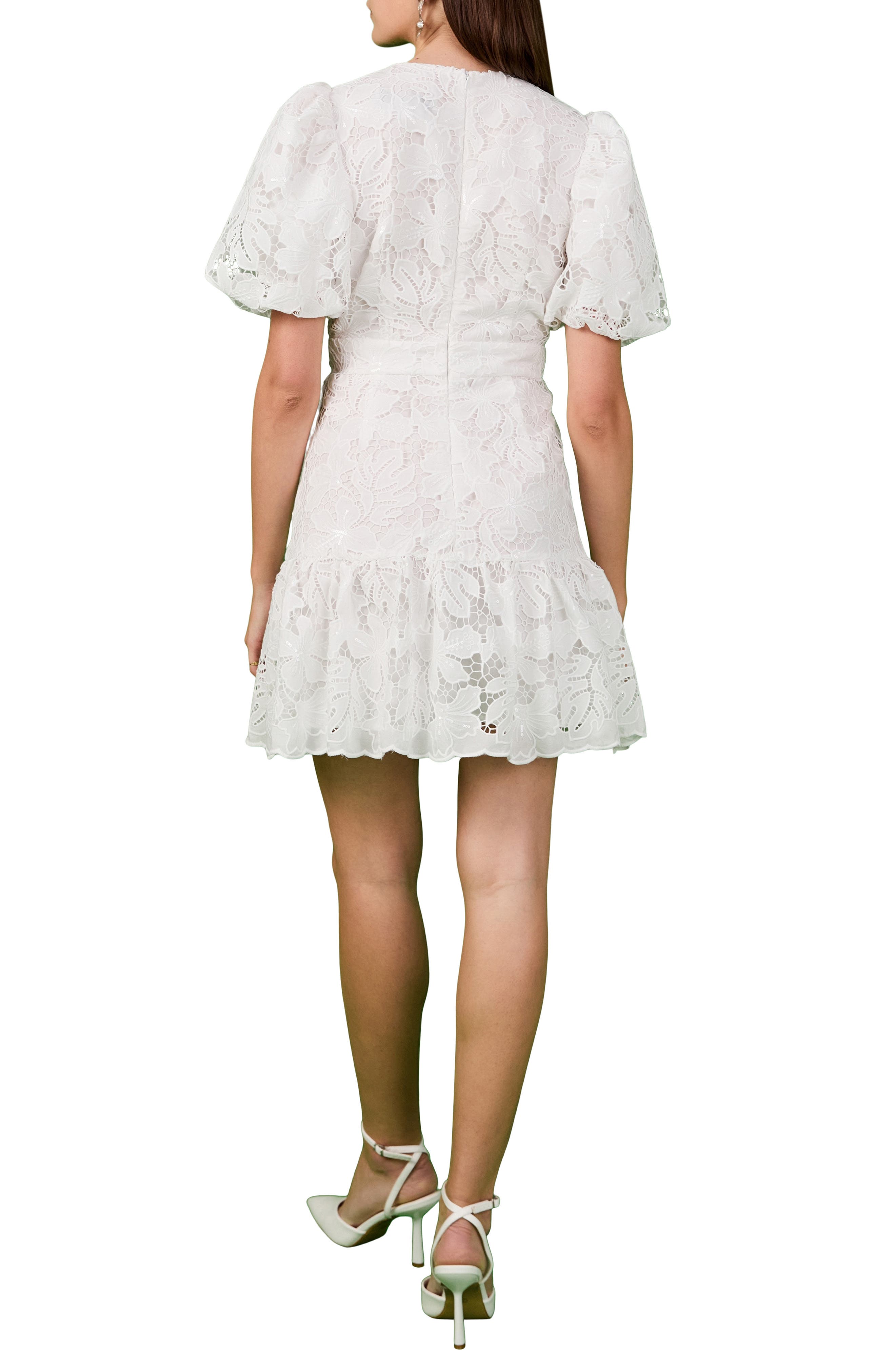 Sequin Lace Fit & Flare Minidress - image 4