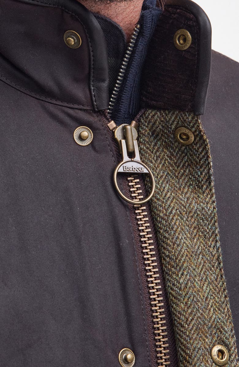 Barbour Hereford Water Resistant Waxed Cotton Jacket, Alternate, color, 