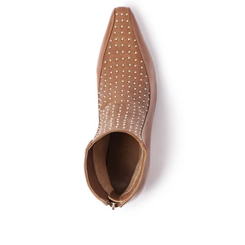 Bernardo Footwear Esme Studded Bootie In Brown