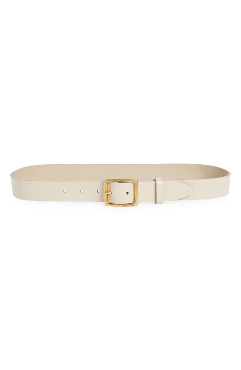 rag & bone Boyfriend Leather Belt, Main, color, Turtle Dove