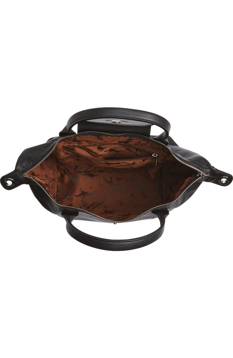 Longchamp Small 'Le Pliage Cuir' Leather Top Handle Tote, Alternate, color,