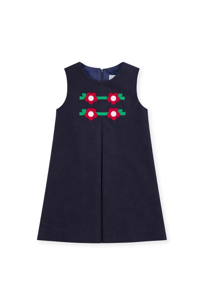 Corduroy Jumper with Flowers, Main, color, Blue Corduroy