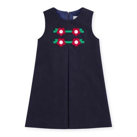 Corduroy Jumper with Flowers