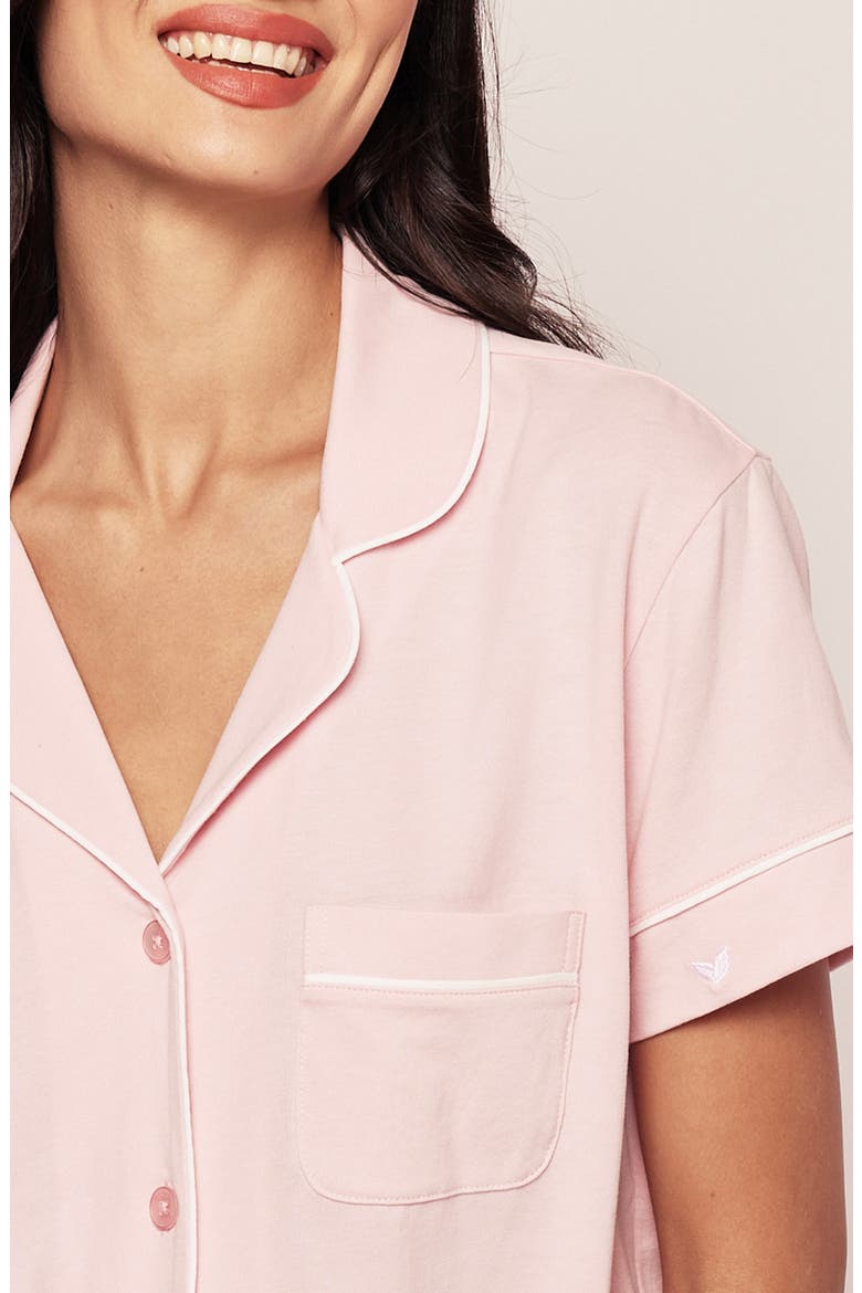 Luxe Pima Cotton Short Pajamas, Alternate, color, PINK