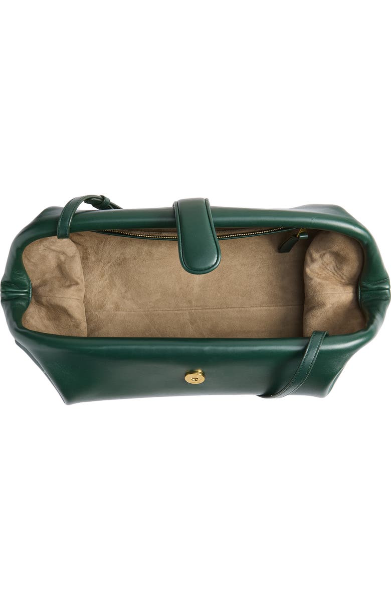 Bottega Veneta Leather East/West Clutch, Alternate, color, 3270 Alpi Green-Brass