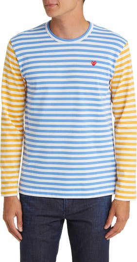 Comme des Garçons PLAY Small Heart Stripe Colorblock Long