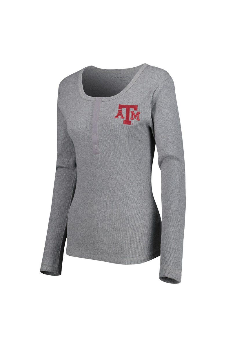 BOXERCRAFT Women's Gray Texas A&M Aggies Harper Henley Long Sleeve T-Shirt, Alternate, color,