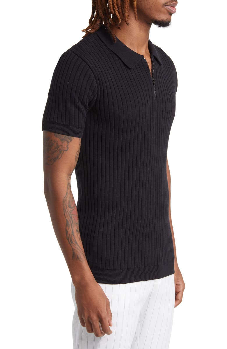 Topman Rib Polo Sweater, Alternate, color, 