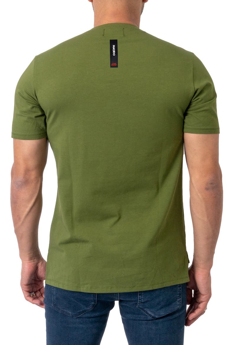 Stamped Stretch Cotton Graphic Tee, Alternate, color, GREEN