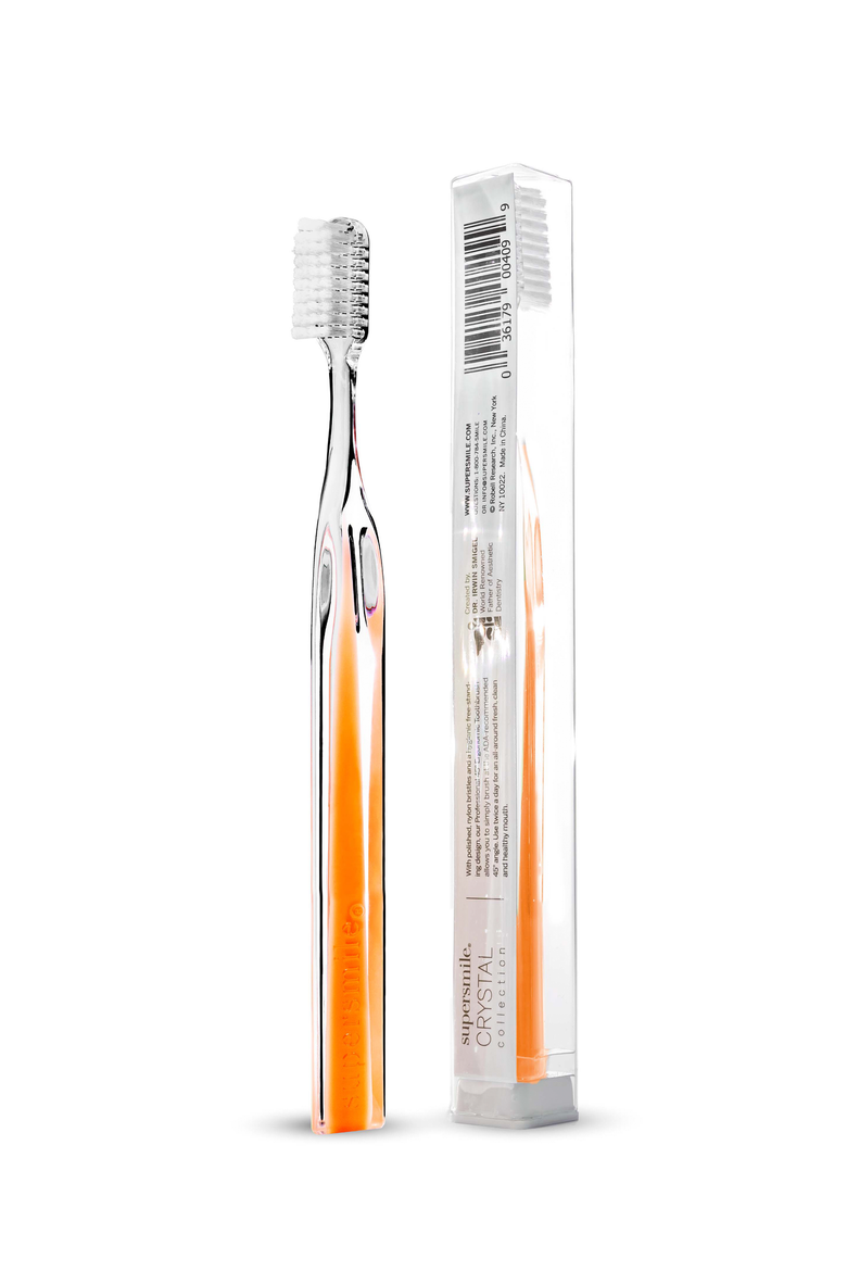 Crystal Collection 45° Toothbrush, Alternate, color, Orange Sunstone