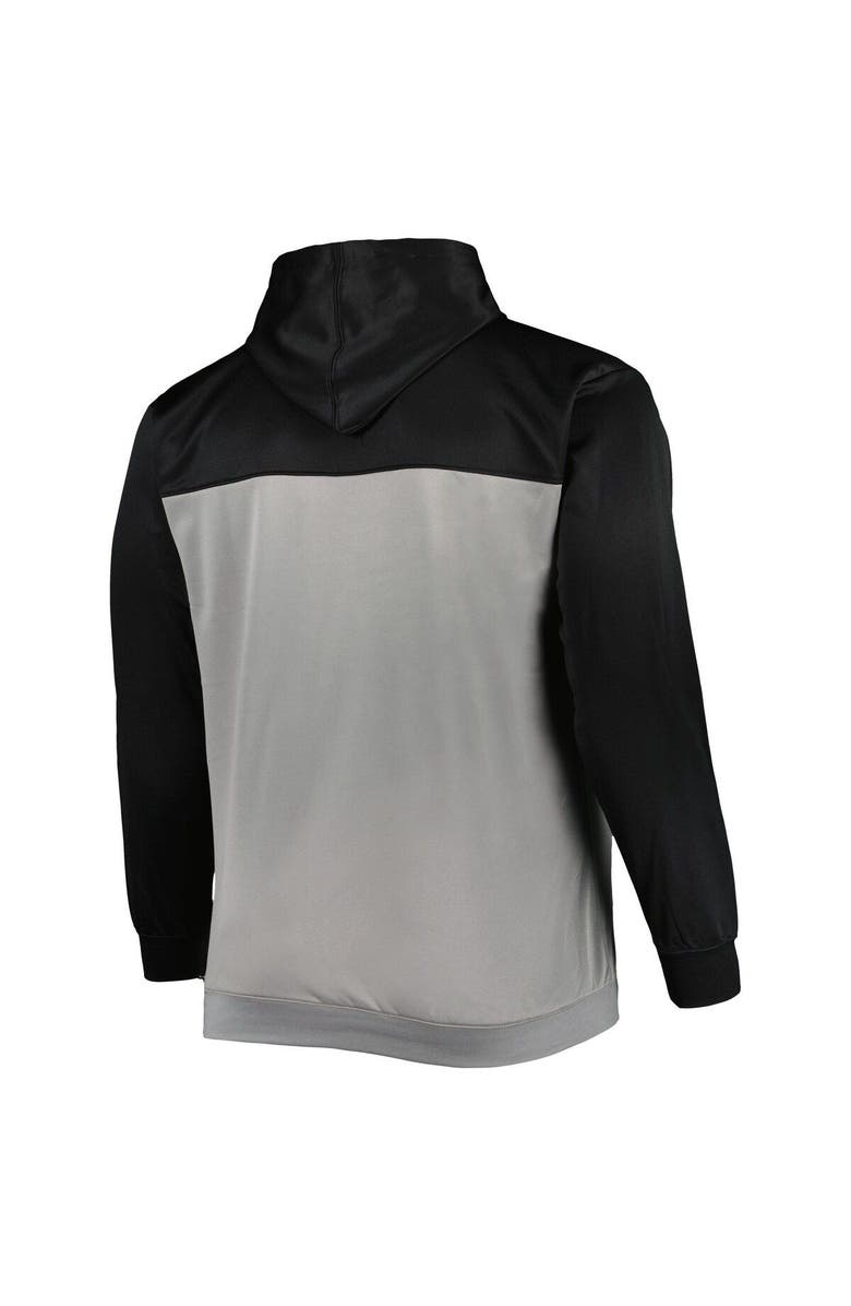 PROFILE Men's Black/Gray Chicago White Sox Big & Tall Yoke Full-Zip Hoodie, Alternate, color, 