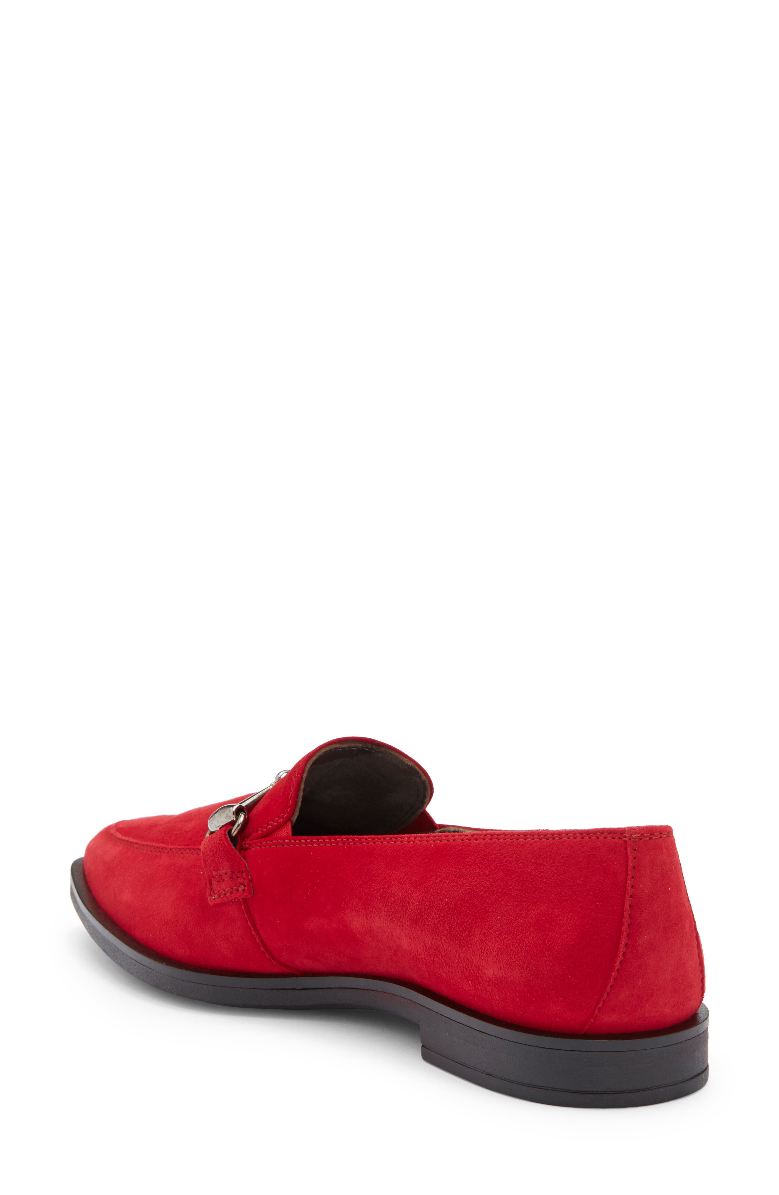 Paul Green Wexler Pointed Toe Bit Loafer, Alternate, color, Chili Suede